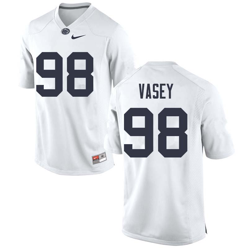 Men #98 Dan Vasey Penn State Nittany Lions College Football Jerseys Sale-White - Click Image to Close